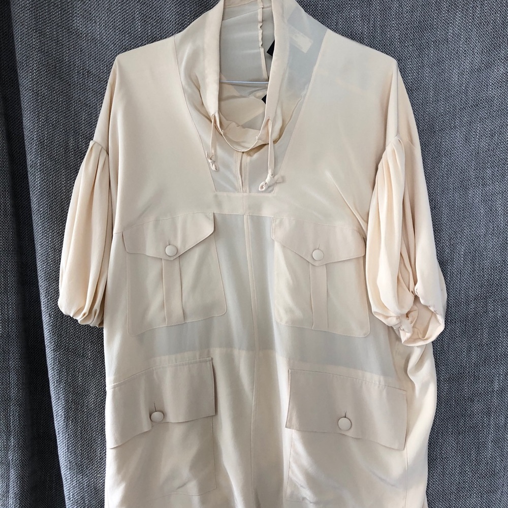 Balenciaga oversized silk shirt/dress.